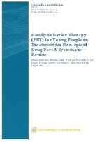 Family Behavior Therapy (FBT) for Young People in Treatment for Illicit Non-opioid Drug Use. A Systematic Review.