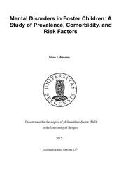 Mental Disorders in Foster Children. A Study of Prevalence, Comorbidity, and Risk Factors.