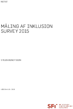 Måling af inklusion. Survey 2015.