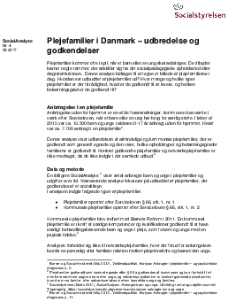 Plejefamilier i Danmark – udbredelse og godkendelser. 