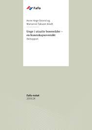 Unge i utsatte boområder - en kunnskapsoversikt. Delrapport.