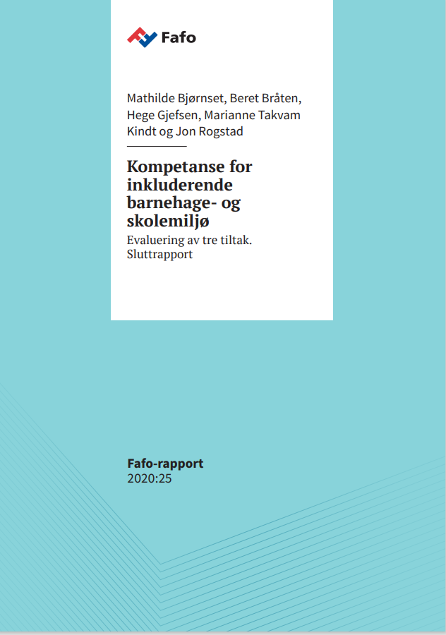 Kompetanse for inkluderende barnehage- og skolemiljø: Evaluering av tre tiltak. Sluttrapport.