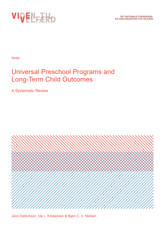 Universal Preschool Programs and  Long-Term Child Outcomes: A Systematic Review.