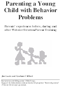 Parenting a young child with behavior problems parents' experiences before, during and after Webster-Stratton parent training