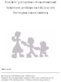 Teachers' perceptions of emotional and behavioral problems in 6-12 year old Norwegian school children 