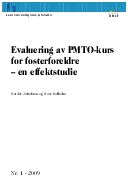 Evaluering av PMTO-kurs for fosterforeldre – en effektstudie. 