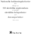 Nationella bedömningskriterier för tillsyn av SiS särskilda ungdomshem avseende särskilda befogenheter och den unges behov. 