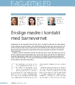 Enslige mødre i kontakt med barnevernet. 