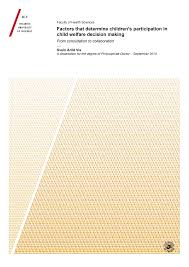 Factors that determine children’s participation in child welfare decision making. From consultation to collaboration.