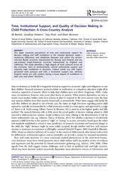 Time, Institutional Support, and Quality of Decision Making in Child Protection. A Cross-Country Analysis.