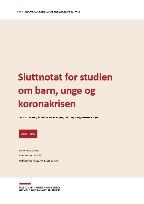 Sluttnotat for studien om barn, unge og koronakrisen 2020-2022. 